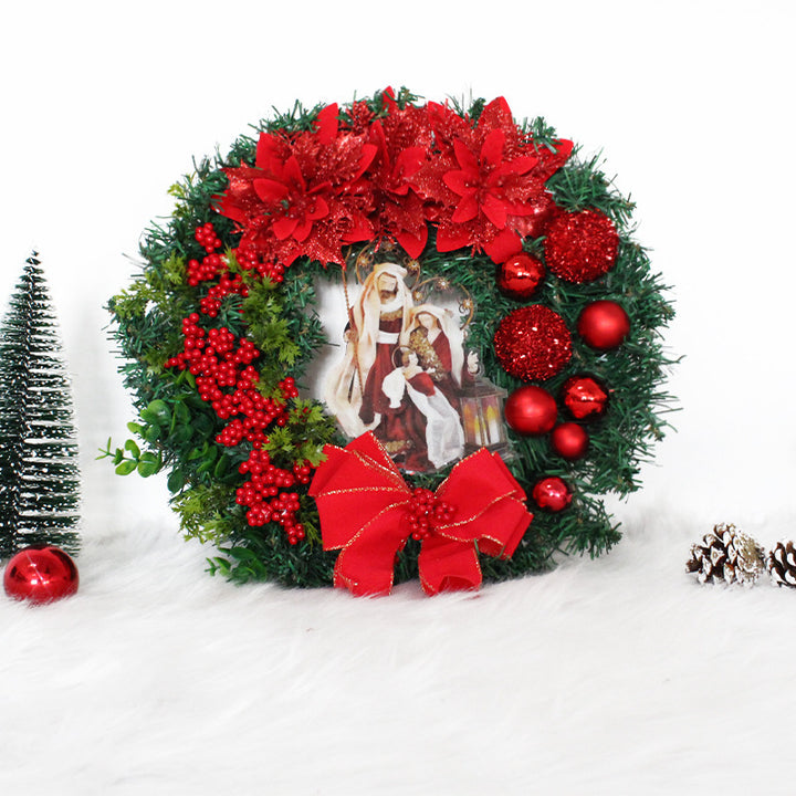 Christmas Decorations Scene Setting Props Jesus Christmas Wreath by 253444