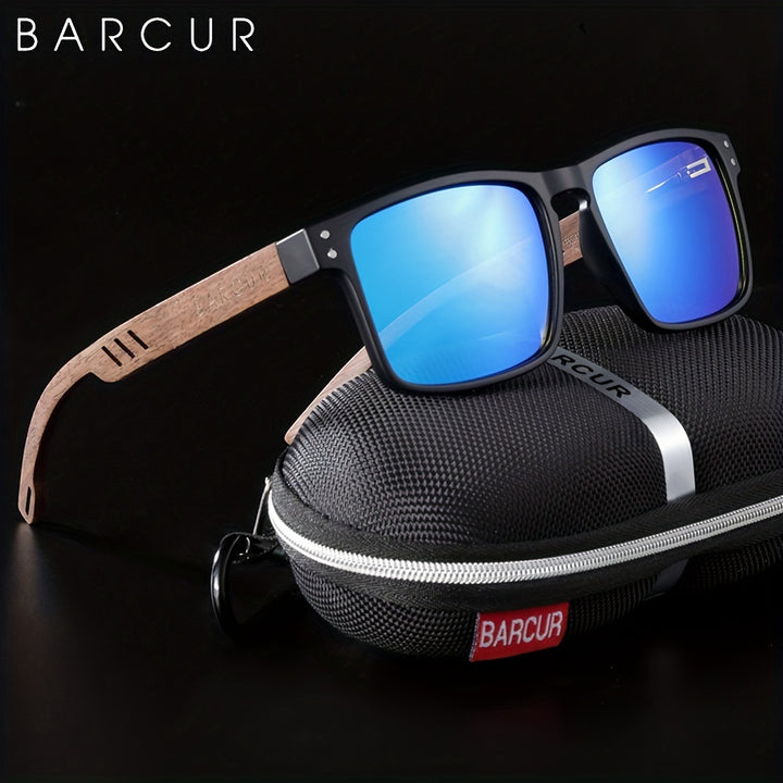 Barcur Óculos De Sol De Madeira Polarizados UV400 Unissexo