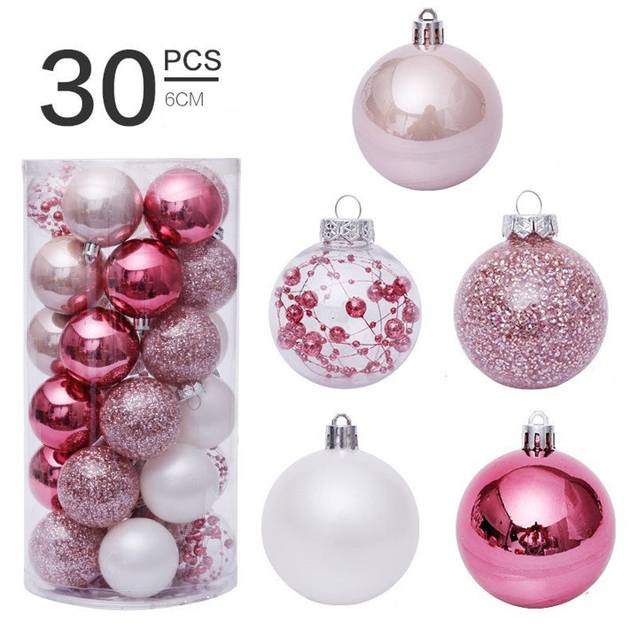Conjunto Bolas Transparentes de Natal 6cm 30 peças Decoração by 253444