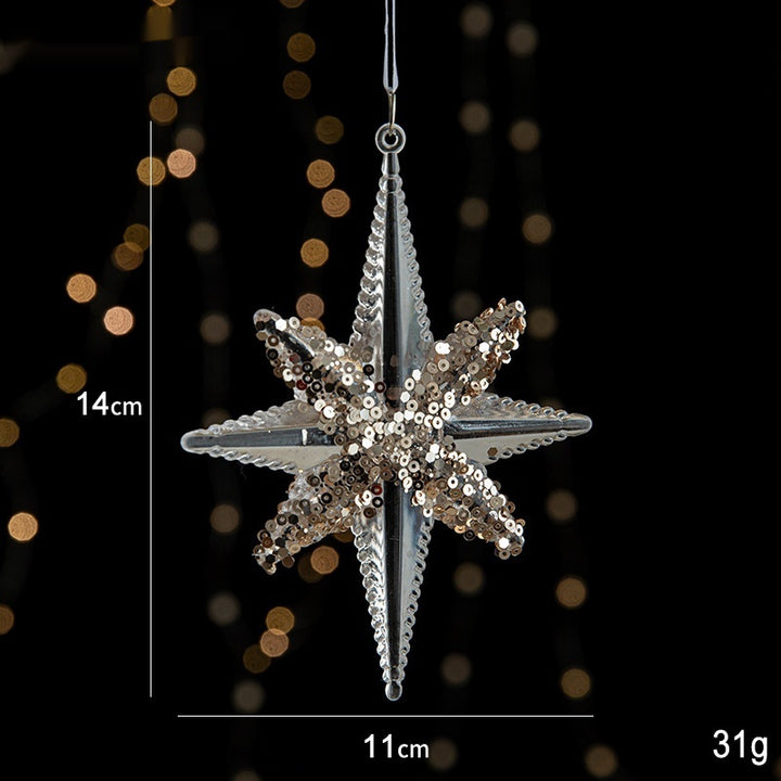 Christmas Decorations Sequins Acrylic Transparent Pendant by 253444