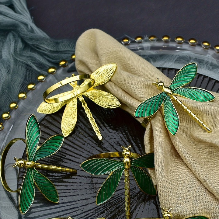 Anéis De Guardanapo Metal Libélula Para Jantar Decoração by Casa Perfeita