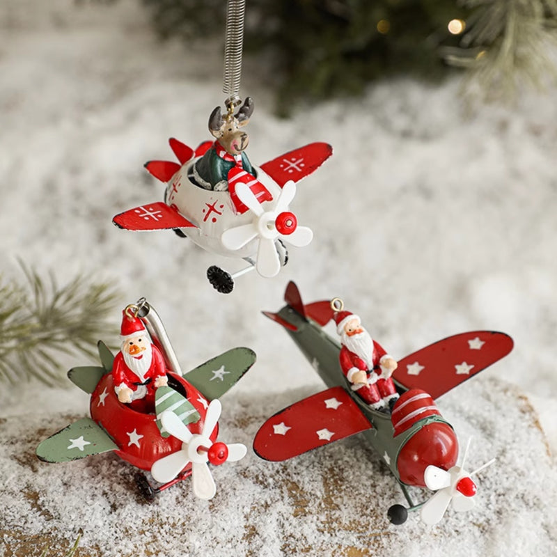 Christmas Tree Retro Iron Art Painted Hanging Decorations by 253444