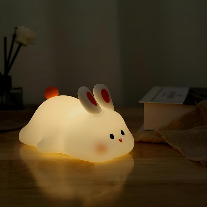 Luminária Infantil Abajur LED Siliconado Coelhinho AKL-L003