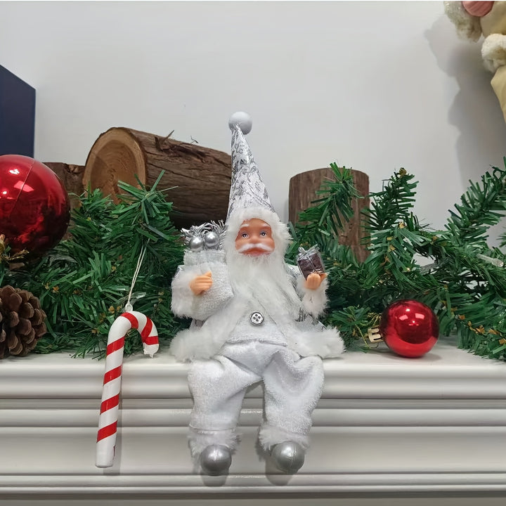 Charming 9-Inch Santa Claus Christmas Decoration - Versatile Holiday Ornament for Home & Office, Perfect for Bookshelf, Living Room, or Entryway by Casa Perfeita