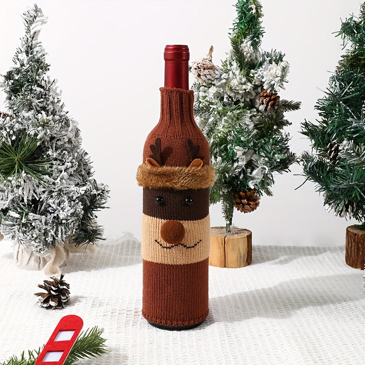 Garrafas de Vinho Decorativas Natal DASELEA Aconchegante