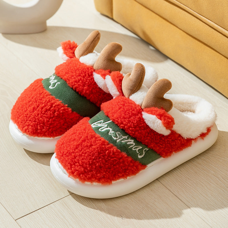 Pantufas De Inverno Alce Macias Confortáveis Para Casa