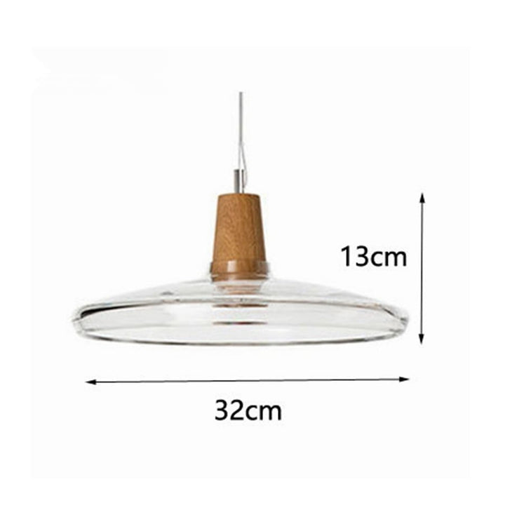 Modern Led Glass Pendant Light Fixture With Wood Vintage Rustic Hanging Lamp For Cafe Bar Restaurant Home Deco Loft Lighting by CASA PERFEITA