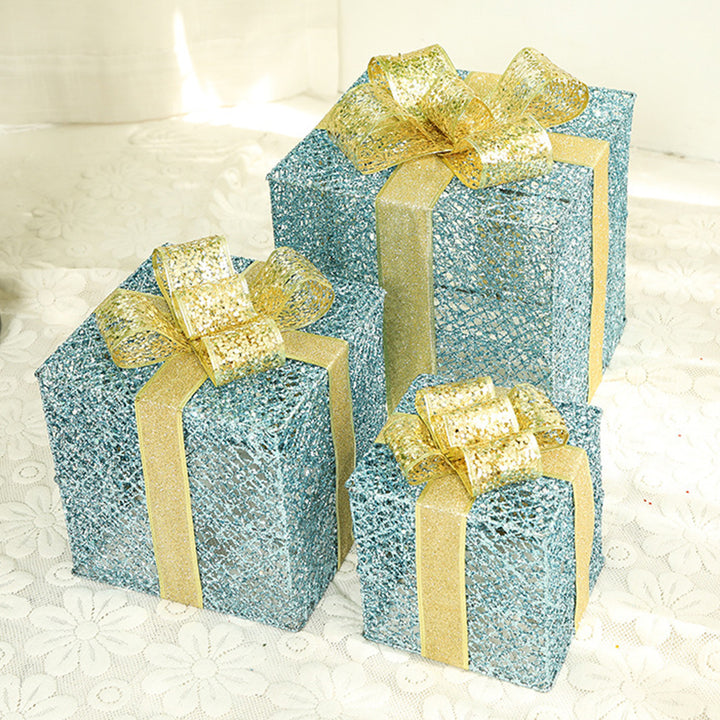 Christmas wrought iron gift box three-piece set by 253444