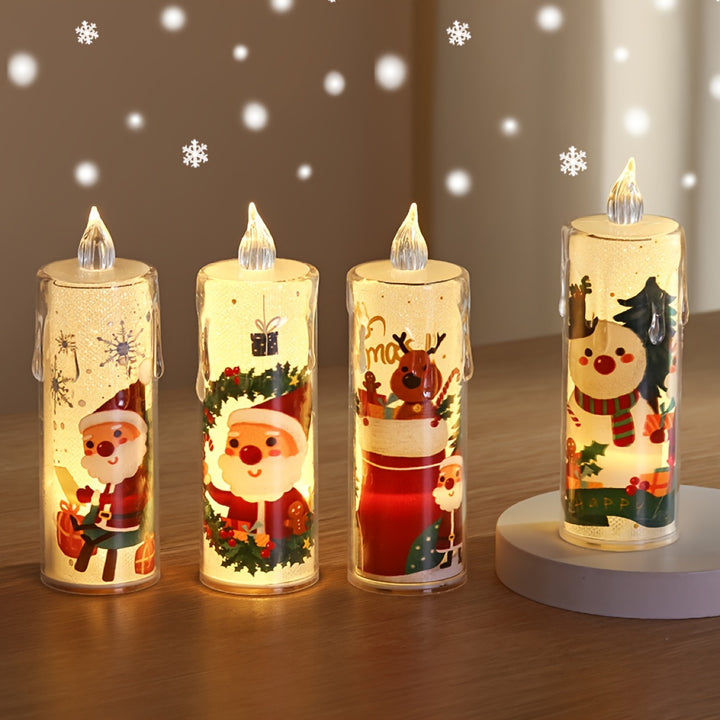 Velas LED De Natal 1/2/4 Peças Com Bateria Decorativas Casa by Casa Perfeita