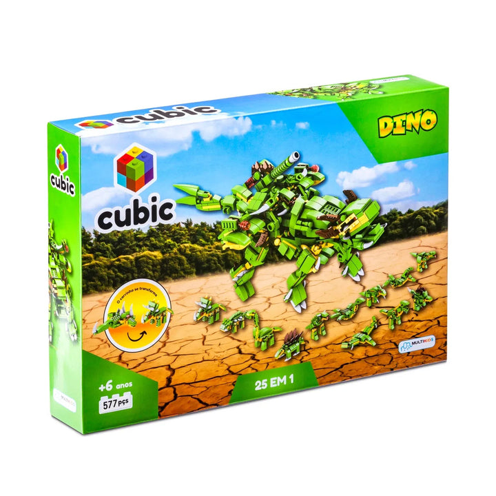Blocos de Montar Cubic 25 em 1 Multikids Compatível com Outras Peças