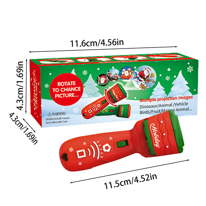 Santa Christmas Tree Flashlight Projector Torch Lamp Toy Early Education Toy For Kid Holiday Birthday Xmas Gift by 253444