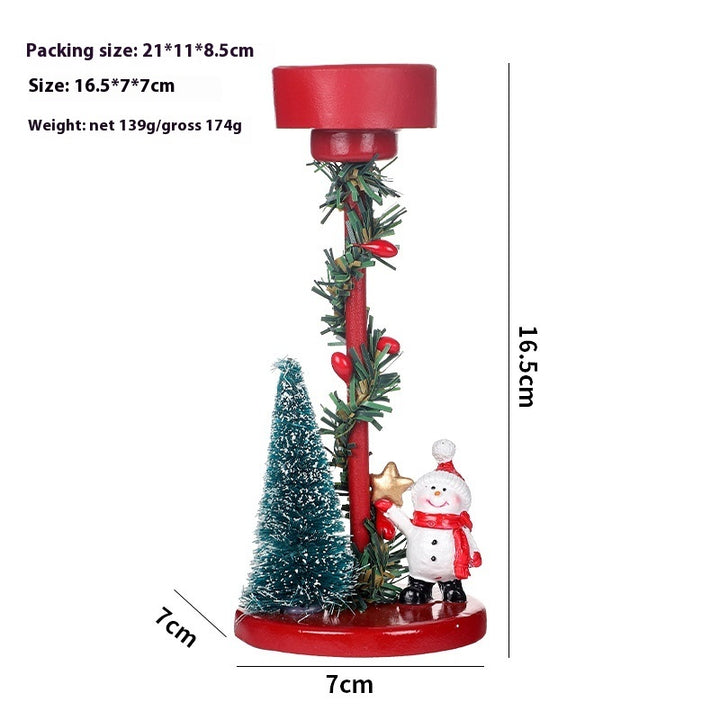 Christmas Decorations Desktop Resin Christmas Tree Elderly Candlestick by 253444