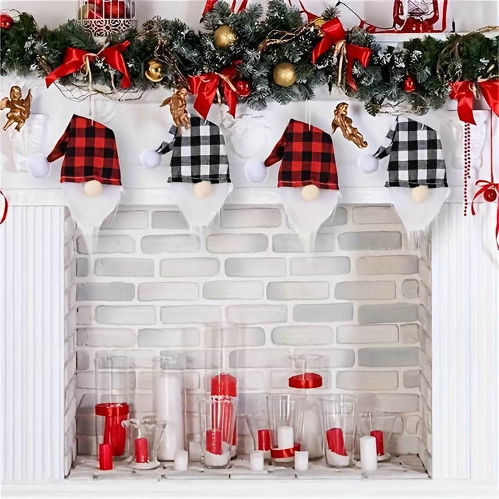 Conjunto de 6 Capas para Garrafa de Vinho Natal Gnomos