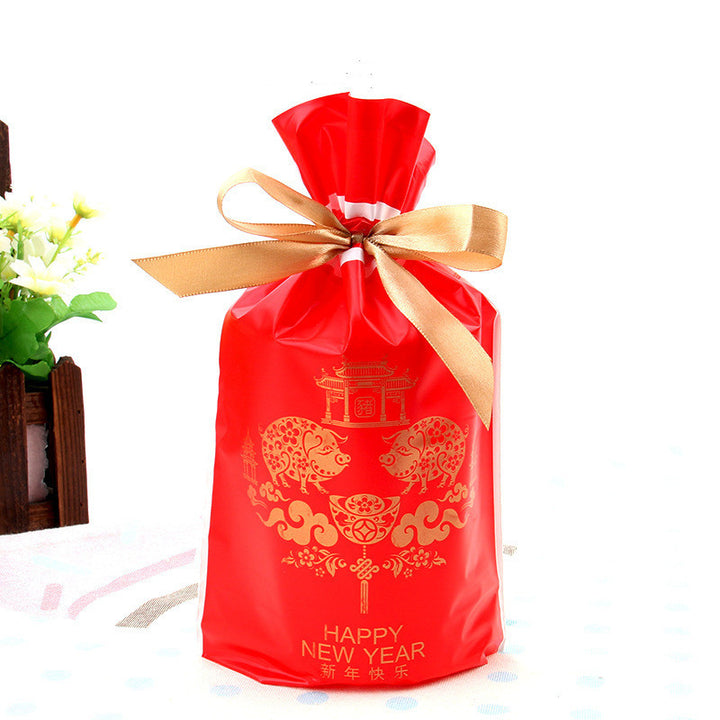 Christmas old man tree drawstring bag by 253444