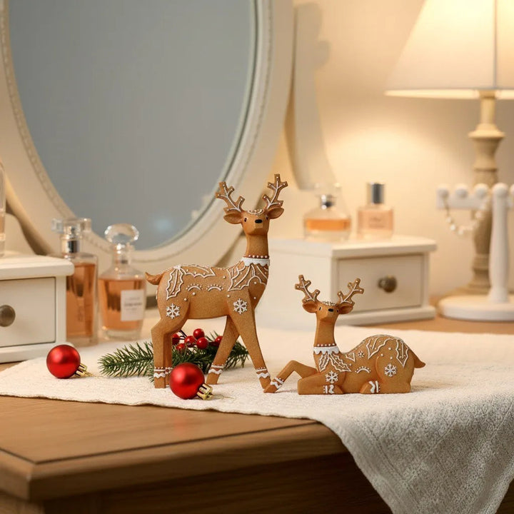 Pão de Gengibre Natal Aldeia Árvore Ornamento Decorativo