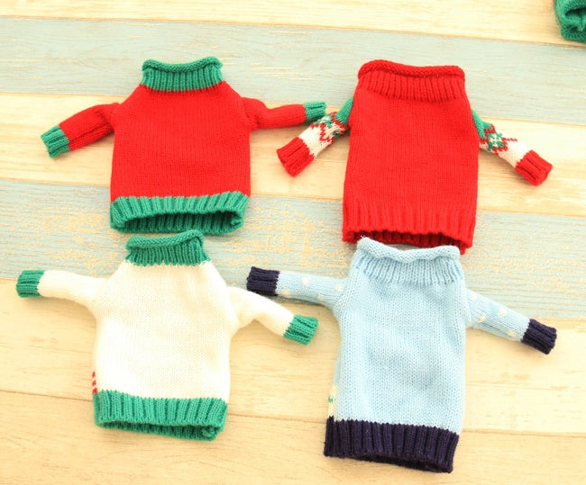 Knitted Christmas Bottle Set by 253444