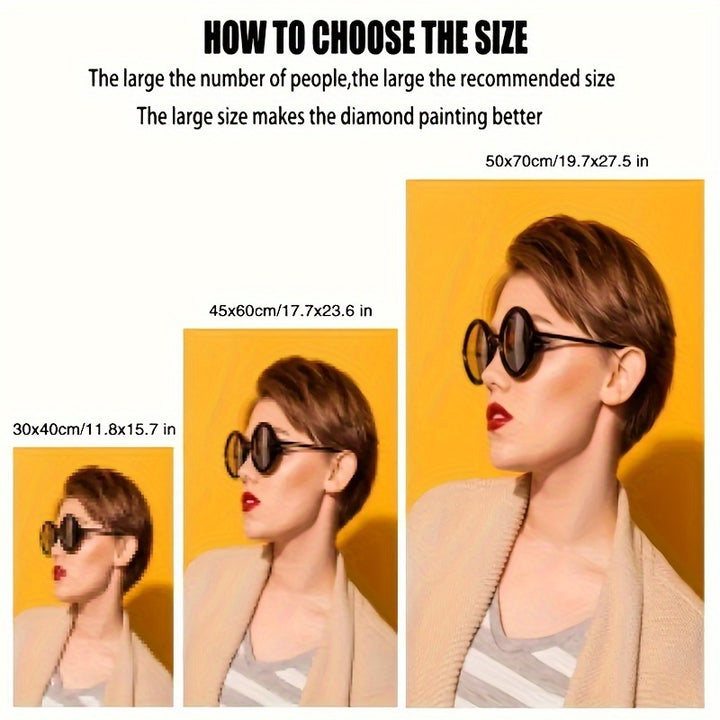 Kit Pintura Diamantes 5D com Foto Brilho Para Presentes