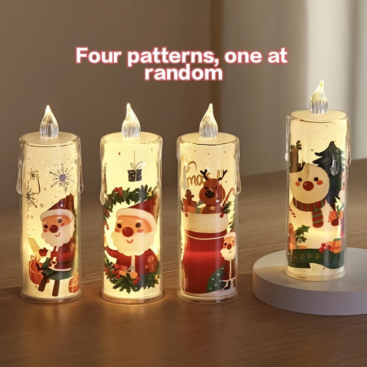 Velas LED De Natal 1/2/4 Peças Com Bateria Decorativas Casa by Casa Perfeita