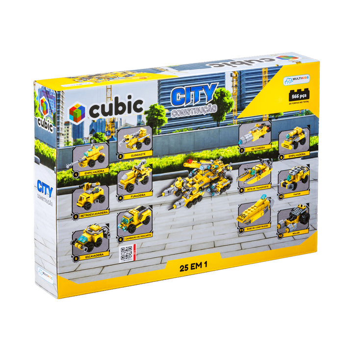 Blocos de Montar Cubic 25 em 1 Multikids Compatível com Outras Peças