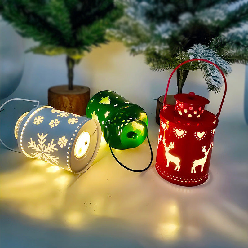 Christmas Candle Lights LED Small Lanterns Wind Lights Electronic Candles Nordic Style Creative Holiday Decoration Decorations by 253444