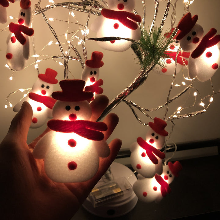 Christmas Decoration Snowman LED String Lights Garland Xmas Fairy Lights Decor For Home Navidad Christmas Ornament New Year by 253444
