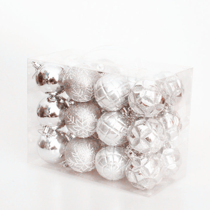 Festival Supplies Painted Ball 6cm24 Pcs Pendant Electroplating by 253444