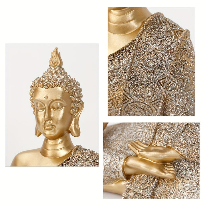 Estátua de Buda Meditante Zen Decorativa para Casa Tableto by Casa Perfeita
