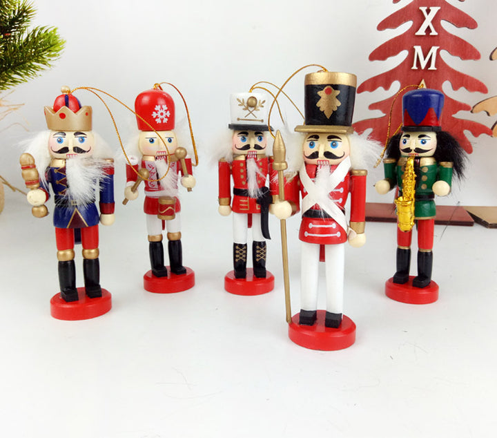 Christmas Decorations Wooden Nutcracker 12cm Pendant by 253444