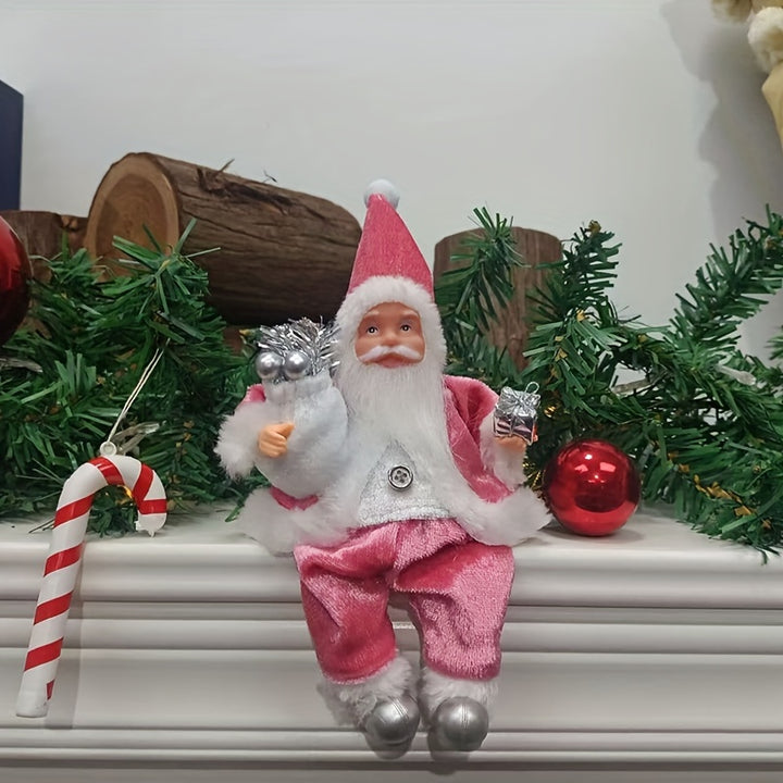 Charming 9-Inch Santa Claus Christmas Decoration - Versatile Holiday Ornament for Home & Office, Perfect for Bookshelf, Living Room, or Entryway by Casa Perfeita