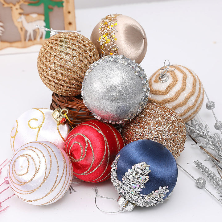 Christmas Decorations Foam Painted Silk Ball Christmas Tree Pendant by 253444