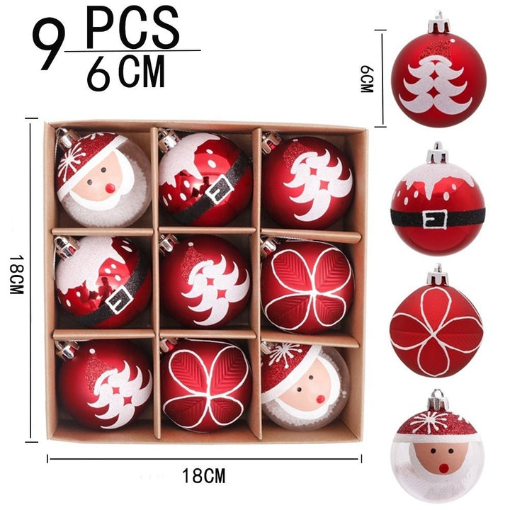Christmas Theme Hand Drawn Christmas Ball Set Hanging Decorations by 253444