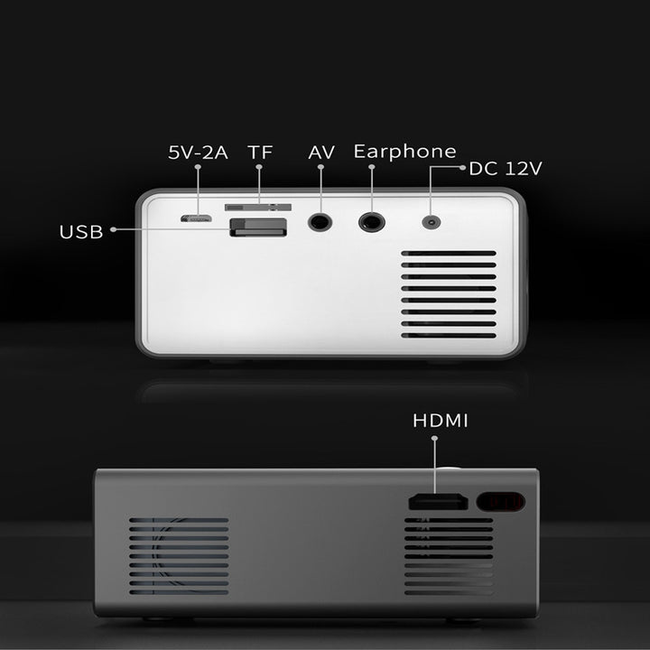 Home Office T300 Projector HD 1080P Miniature Mini Projector by 253444