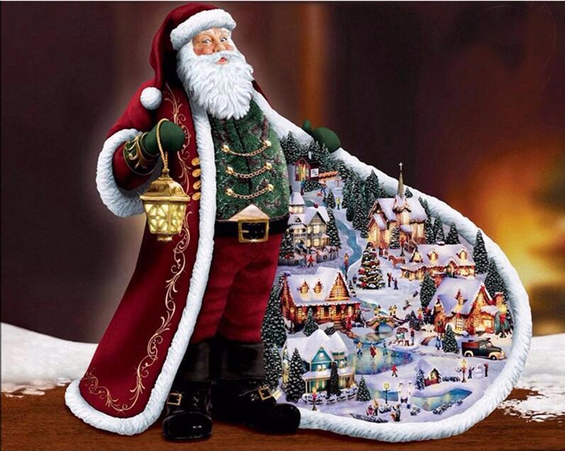 New 5D DIY Diamond Painting Father Christmas Embroidery Full Square Diamond Cross Rhinestone Mosaic Painting Home Decor by 253444
