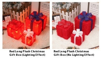 Led Christmas Gift Box Three-piece Set Lighting Chain Scene Layout Decorative Lights by 253444