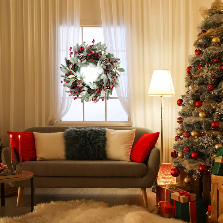 Guirlanda De Natal Clássica Para Porta Da Frente Sem Luz by Casa Perfeita