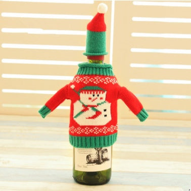 Knitted Christmas Bottle Set by 253444
