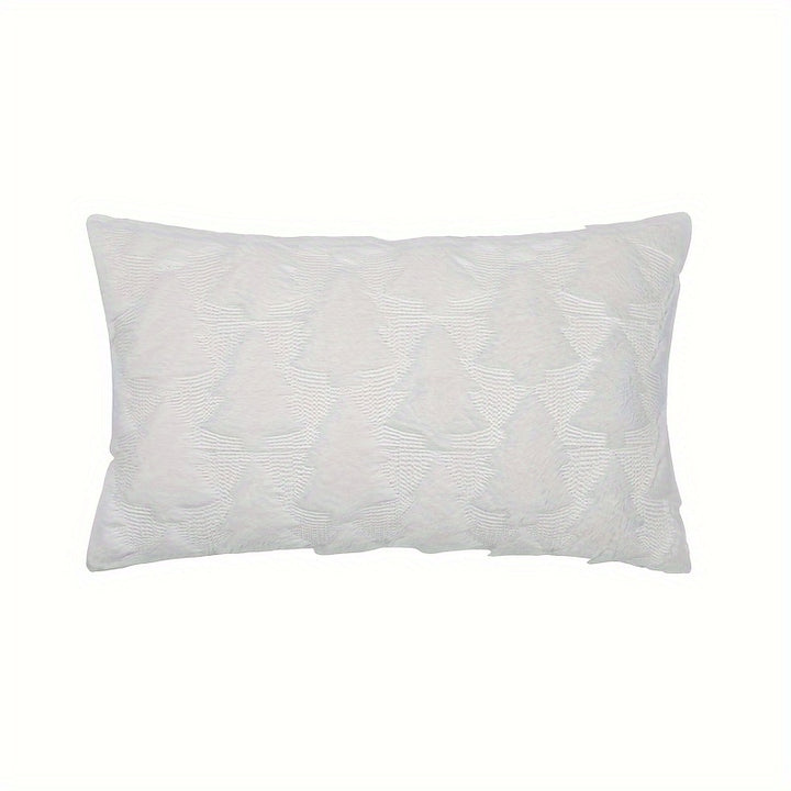 Capa Almofada Natal Bordada Floco Neve Para Sala Zíper