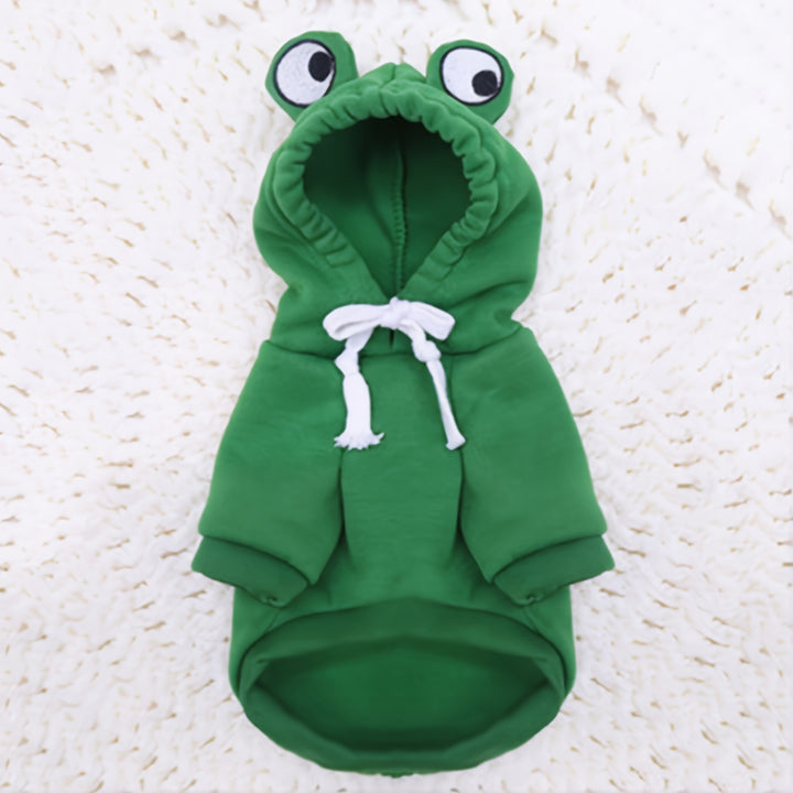 Cute Frog Pet Sweater For Small And Medium Dogs - Green Dog Hoodie With Fun Design Christmas Gift by Casa Perfeita