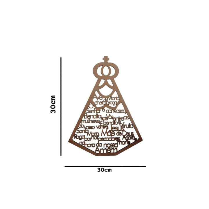 Quadrinho Decorativo Ave Maria Nossa Senhora Aparecida MDF 3mm Para Casa