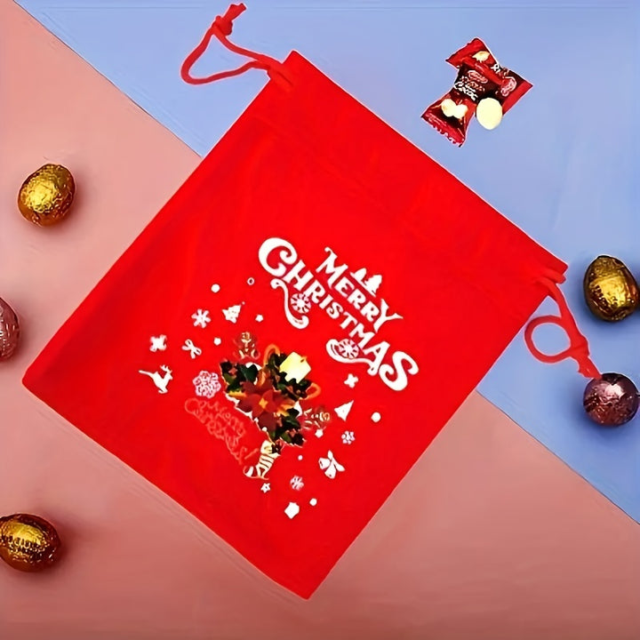 Sacos Veludo Vermelho Toque Suave Lembrancinhas Natalinas