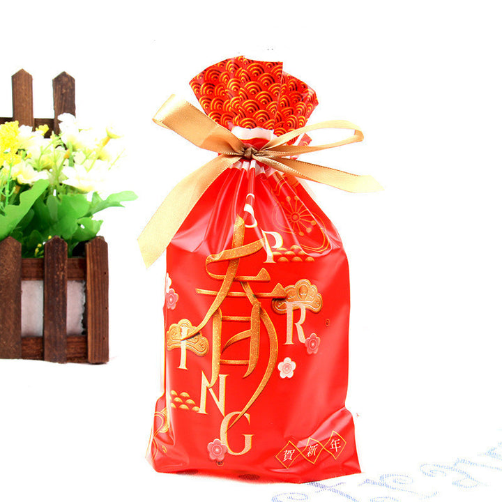 Christmas old man tree drawstring bag by 253444