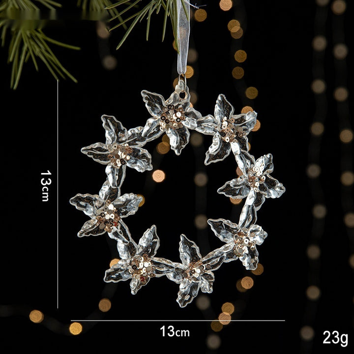 Christmas Decorations Sequins Acrylic Transparent Pendant by 253444