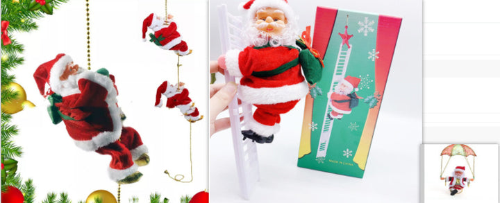 Electric Santa Claus Climbing Ladder Plastic by 253444