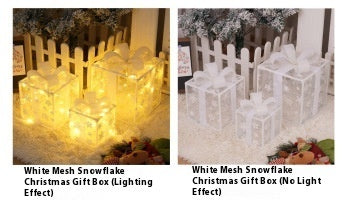 Led Christmas Gift Box Three-piece Set Lighting Chain Scene Layout Decorative Lights by 253444