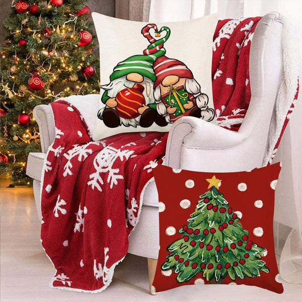 Christmas Light Luxury Sofa Cushion Gift Flannel by 253444
