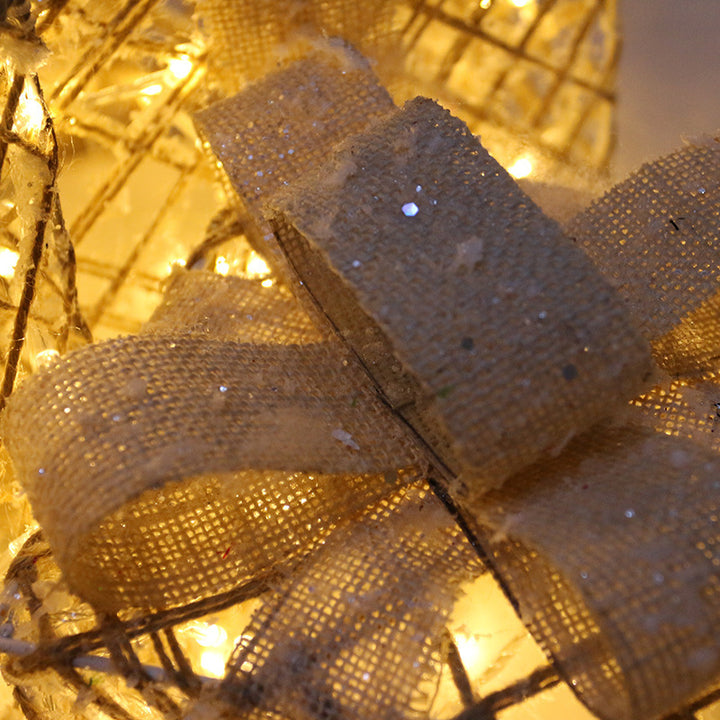 Christmas Lighting Gift Boxes With Bows Indoor Decorations Snow Gift Box Glowing Gift Box Home Garden Christmas by 253444