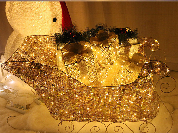 Christmas Lighting Gift Boxes With Bows Indoor Decorations Snow Gift Box Glowing Gift Box Home Garden Christmas by 253444