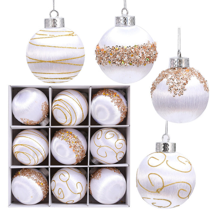 Christmas Decorations Foam Painted Silk Ball Christmas Tree Pendant by 253444