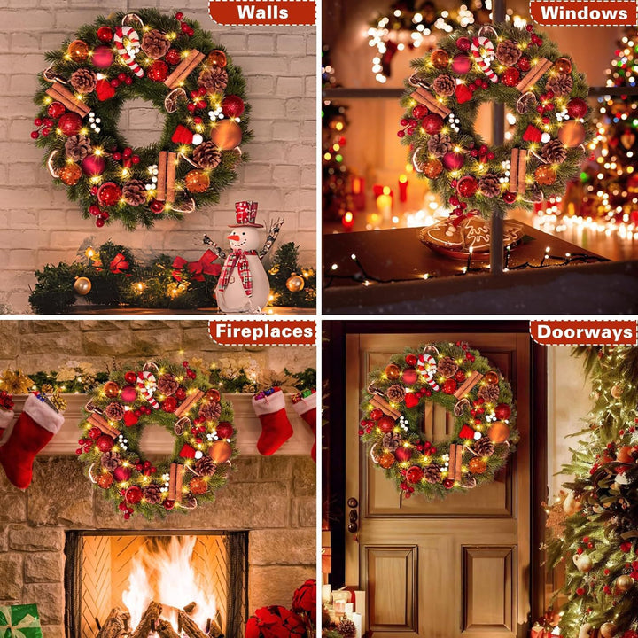 Ins Forest Christmas Wreath Decorations by 253444