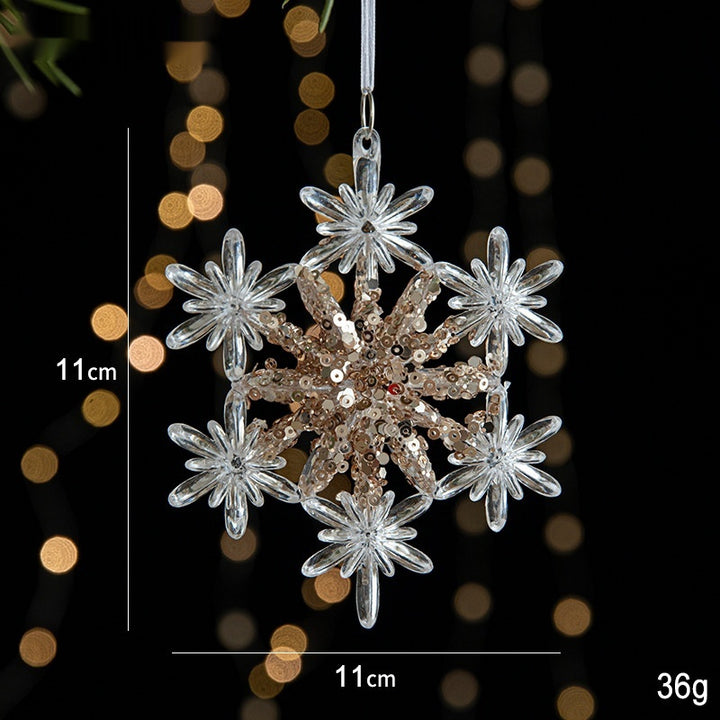 Christmas Decorations Sequins Acrylic Transparent Pendant by 253444